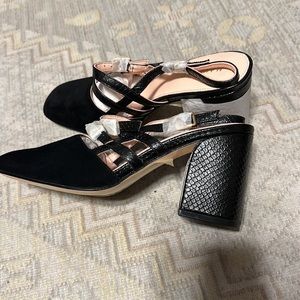 MAUMERO NEW YORK HEIDI WOMEN’S SUEDE BLACK COLOR HEEL SIZE 9